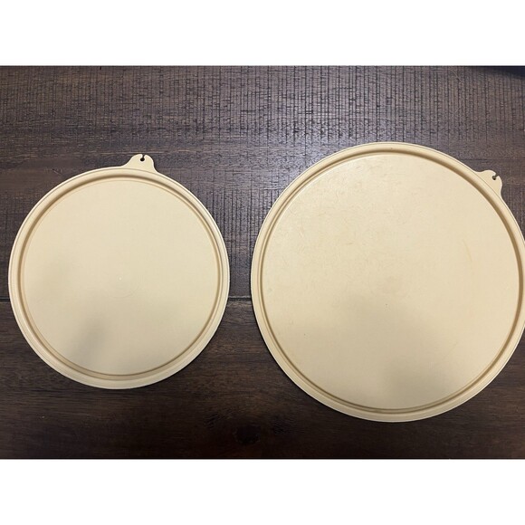 Tupperware Storage Containers #264 & 268 with Beige Lids Set of 2 Vtg. - Picture 8 of 12